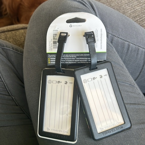 ๐2/$10๐ NWT TRAVELON Set of 2 Luggage Tags - Picture 2 of 2